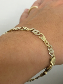 14 K Gouden Fantasie Gucci Schakel Armband - 20,5 cm / 11 g