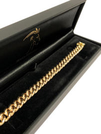 14 K Rosé Gouden Gourmet Schakel Armband - 19 cm / 21 g / 9 mm