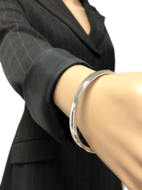 14 K Witgouden Slaven Armband / Bangle - 15,35 g / Draaglengte 18,5 cm