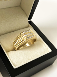 18 K Massief Gouden Heren Rolex Ring 0.50 Diamant F/IF - 17,25 g