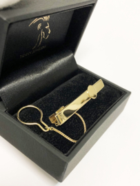 14 K Massief Gouden Das Klem Krokodil Met Ketting Monogram  - 5,5 cm / 7,9 g