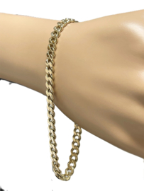 14 Karaat Massief Gouden Heren Gourmet Schakel Armband - 23,5 cm / 22,4 g / 6,5 mm