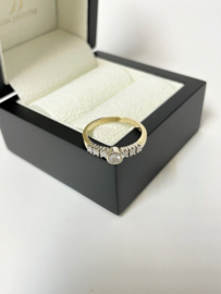 14 K Gouden Diamanten Ring 0.40 ct Briljant Geslepen Diamant G/VVS