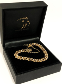 Massief Rosé Gouden Gourmet Schakel Armband - 18,5 cm / 38,94 g