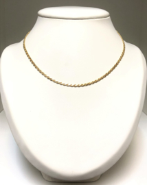 14 K Gouden Koord Collier (Gewalst) - 42 cm / 8,95 g