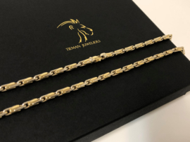 14 K Bicolor Gouden Schakel Collier - 44 cm / 20,55 g