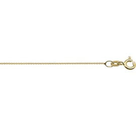 14 K Gouden Anker Collier Rond - 0,8 mm  / 45 cm