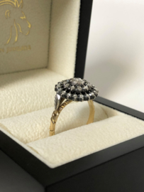 Royale Antiek Gouden Rozet Ring ca 0.50 crt Roosgeslepen Diamant