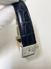 Must de Cartier Tank Quartz White Roman Dial Zilver - Deployant 2416
