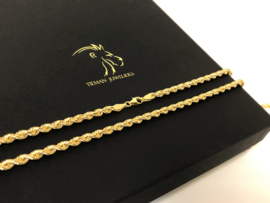 18 K Gouden Koord / Rope / Kabel Ketting - 74 cm / 4,3 mm / 14,5 g