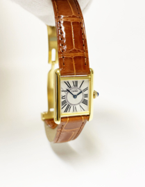 Must de Cartier Tank Midsize Quartz Oparan Dial Deployante - Full Set Incl. Cartier Garantie