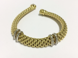 FOPE GIOIELLI Maori Set 18 K Gouden Collier / Armband  Diamant - 108,25 g