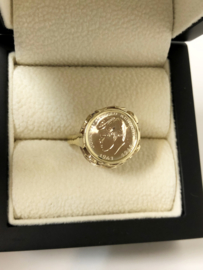 Vintage 8 Karaat Antieke Ring Kennedy Muntje 1963