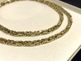 18 Karaat Massief Gouden Koningsketting Byzantijns - 71 cm / 131,2 g / 5 mm