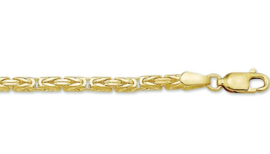 14 Karaat Gouden Konings Ketting Byzantijns - 60 cm / 2.5 mm / 26.7 g
