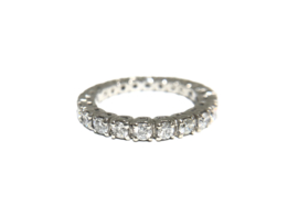 14 K Witgouden Alliance Ring 1,1 ct Diamant F/SI - Inclusief Certificaat