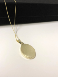 14 K Gouden Anker Collier Gravure Medaillon - 45 cm