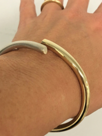 14 K Bicolor Gouden Slaven Armband - 13,55 g