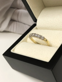 Rensini 14 K Bicolor Gouden Memoire Rijring 0.70 crt Briljantgeslepen Diamant - G / IF
