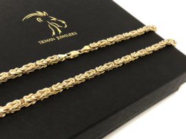 14 K Gouden Koningsketting Byzantijns (hol) - 65,5 cm / 30,3 g