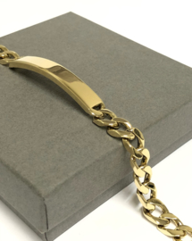 18 K Massief Gouden Gourmet Plaat Armband - 22,5 cm / 42,05 g