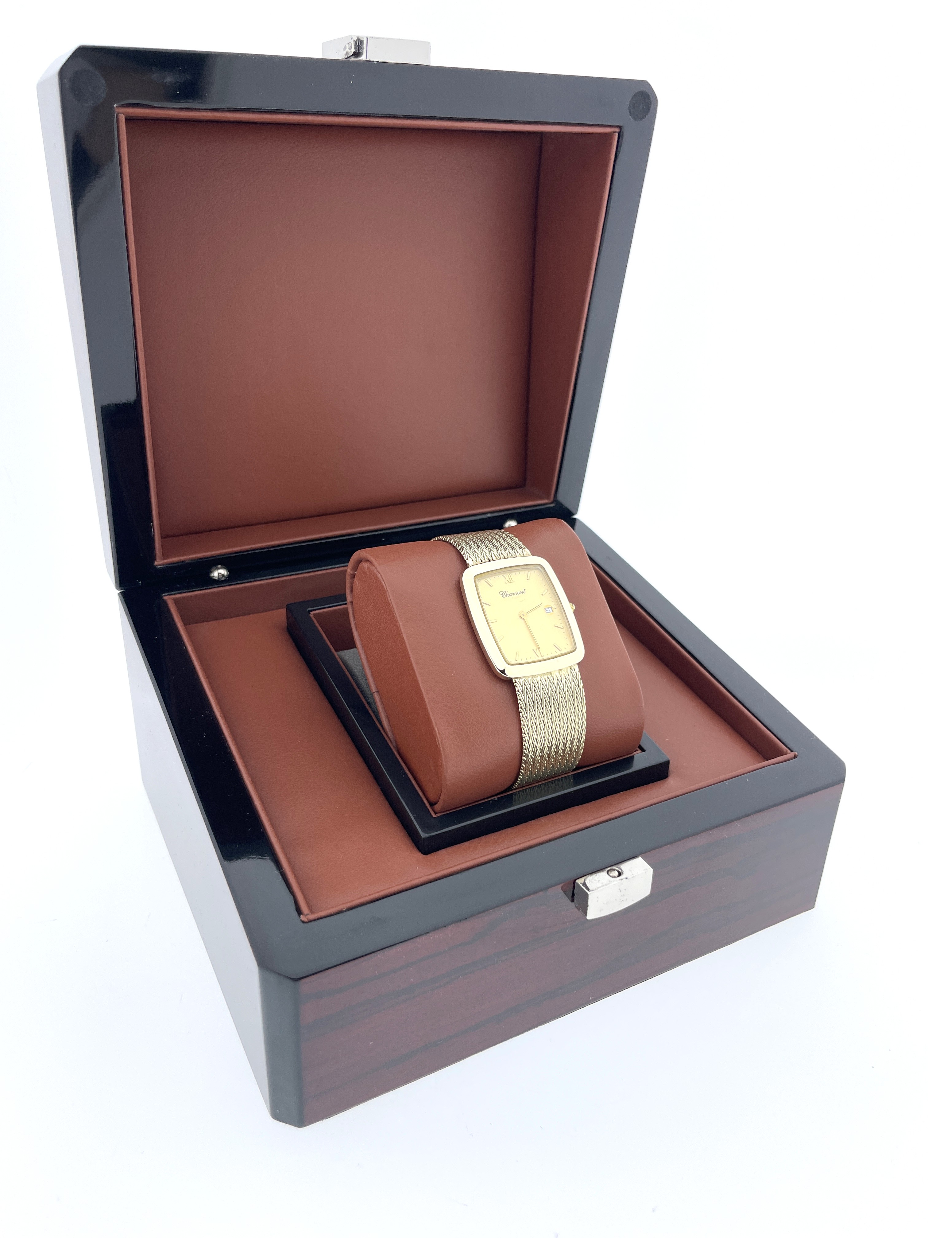 Chamont 14 Karaat Gouden Heren Horloge Quartz Milanese Band Jaren '90