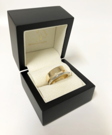 14 K Bicolor Gouden Heren Design Ring - 9,6 g