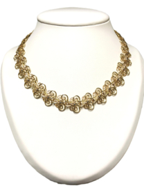 Antiek Handvervaardigd Tricolor Gouden Collier Jaren '30 - 54,97 g / 45 cm
