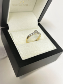 14 K Gouden Diamanten Ring 0.40 ct Briljant Geslepen Diamant G/VVS