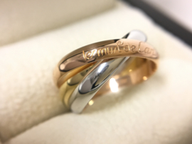 Les Must De Cartier 18 K Tricolor Gouden Trinity Ring - A9194V