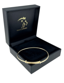 14 K Gouden Slaven Armband Verend Rond - 3 mm / 60 mm