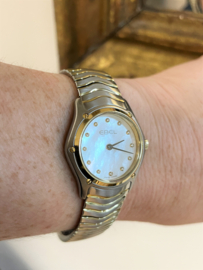 Ebel Classic Wave Mother Of Pearl Diamond Dial Goud / Staal - Full Set