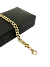 14 Karaat Massief Gouden Heren Gourmet Schakel Armband - 23,5 cm / 22,4 g / 6,5 mm