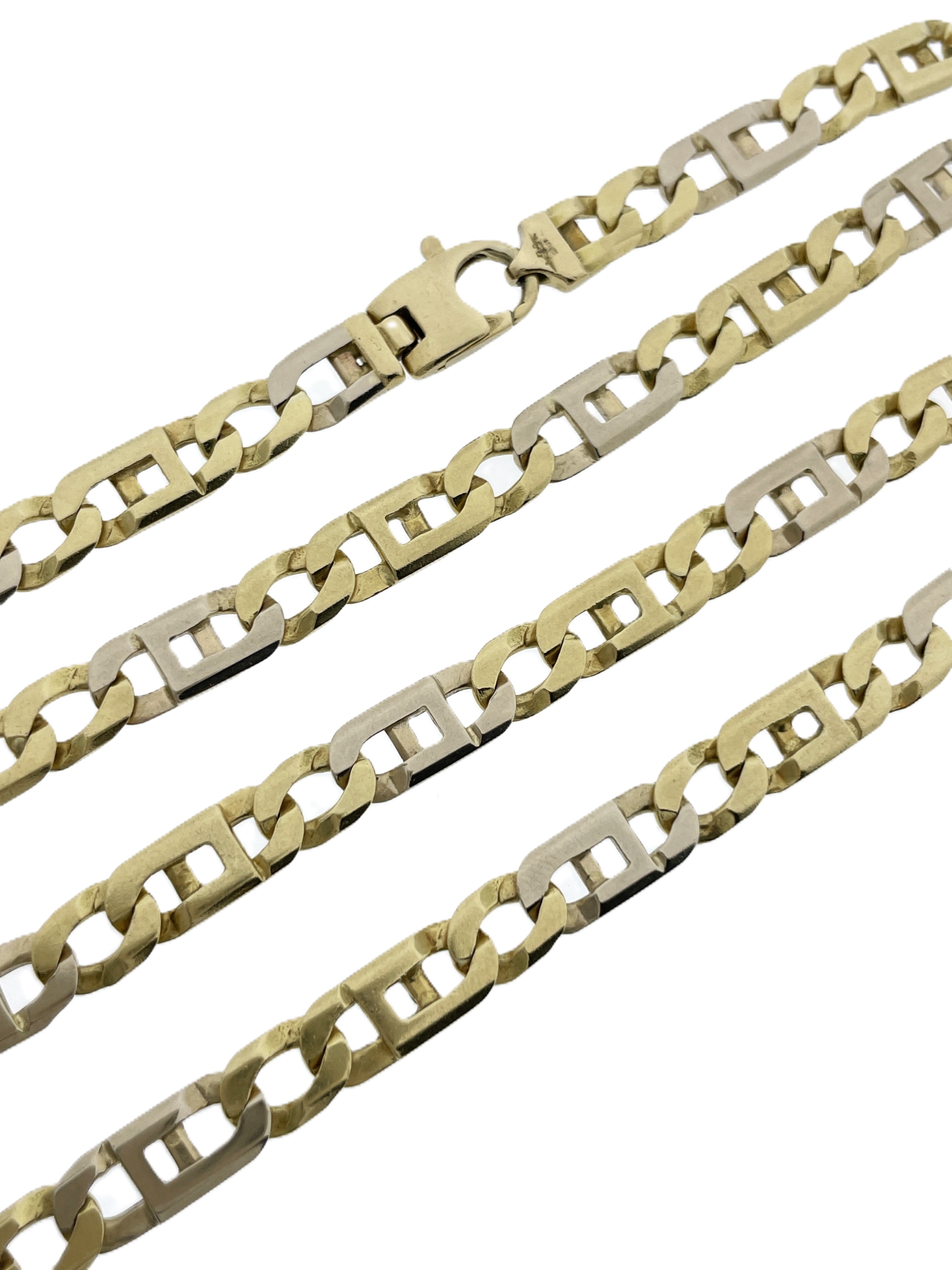 18 Karaat Massief Bicolor Gouden Rolex Schakel Ketting - 70 cm / 59.1 g / 7 mm