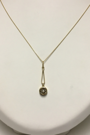 Antiek 14 K Gouden Hanger Roosgeslepen Diamant