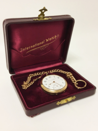 IWC Antiek Gouden Zakhorloge Met Ketting In Cassette - Grand Prix Milan 1906