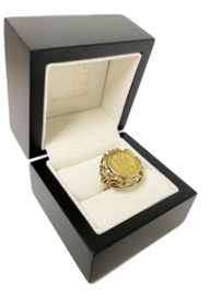 14 Karaat Gouden Munt Ring 1/4 Dukaat Salzburg 1704