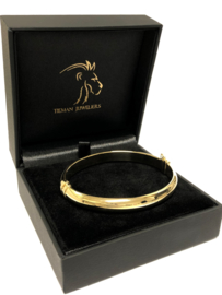 14 Karaat Gouden Slaven Armband Bangle - 7,5 mm / 17,5 cm