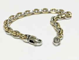 14 K Bicolor Gouden Anker Armband - 19,5 cm / 13,65 g
