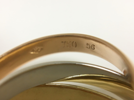 Les Must De Cartier 18 K Tricolor Gouden Trinity Ring - A9194V