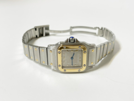 Cartier Santos Galbée Lady Quartz Staal 18 Karaat Goud 1057930 - Incl Cartier Garantie