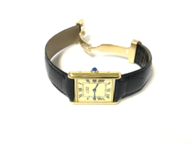 Must de Cartier Tank Large Quartz Roman Ivory Dial - 2 Jaar Cartier Garantie