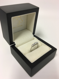 14 K Witgouden Rijring 0.50 crt Briljantgeslepen Diamant Top Wesselton