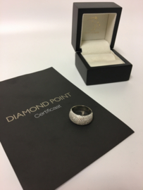 14 K Witgouden Pavé Ring 0.75 crt Briljantgeslepen Diamant - Diamond Point