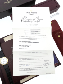 PATEK PHILIPPE  Calatrava Ref. 3802/200J-001 Goud 18 K -1999 / Full Set