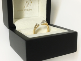 18 K Gouden Fantasie Ring 0.25 crt Briljantgeslepen Diamant