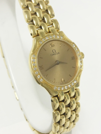 Omega 18 K Massief Gouden Dames Polshorloge Lady Diamond - 1989