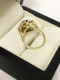 14 K Gouden Fantasie Ring Amethyst Kleurige Zirkonia