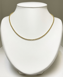 14 K Gouden Jasseron Collier - 45 cm / 11,88 g / 3 mm