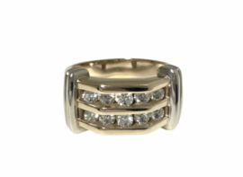 10 Karaat Massieve Heren Ring 1.0 ct Diamant - Top Wesselton / 12,12 g